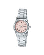 ساعت مچی زنانه کاسیو صفحه صورتی CASIO LTP-V006D-4B