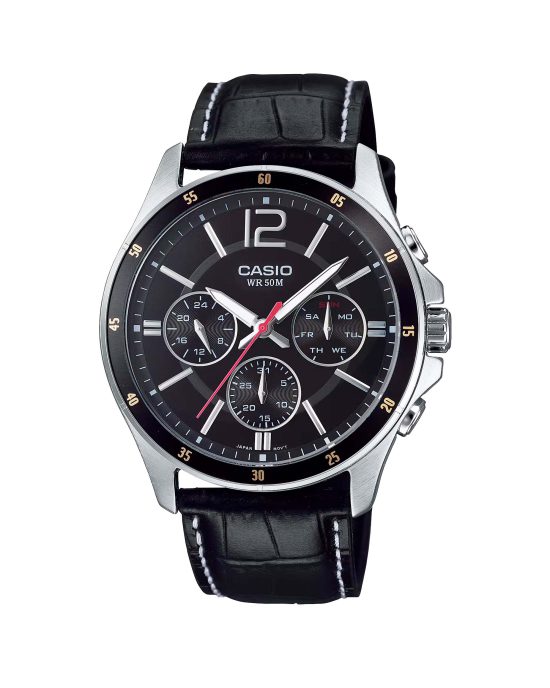 ساعت مچی مردانه کاسیو سه موتوره ضد‌ آب CASIO MTP-1374L-1AV