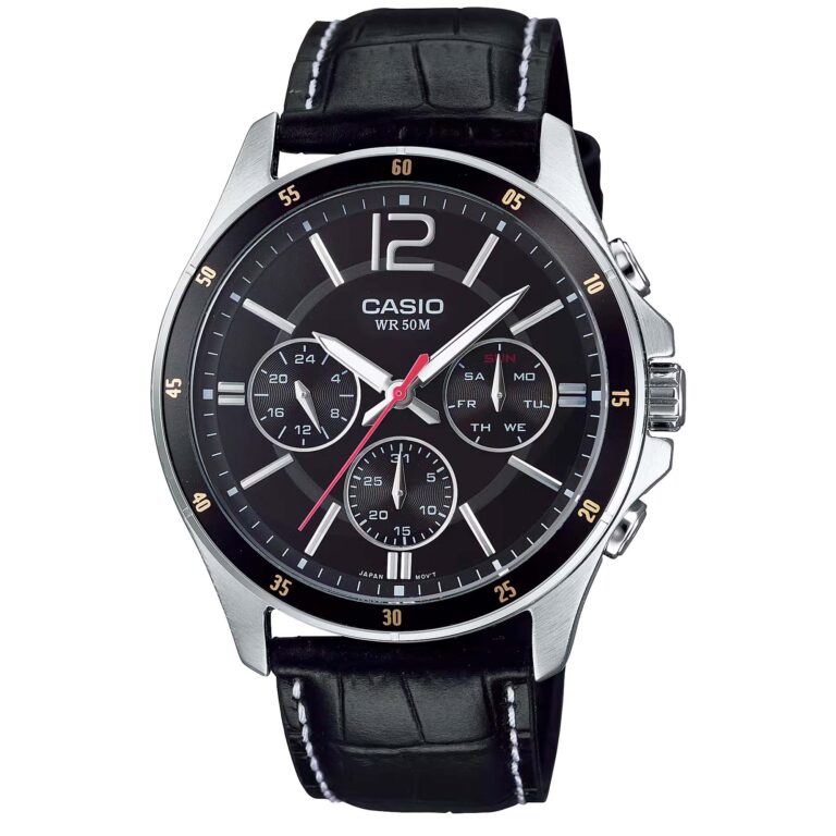 ساعت مچی مردانه کاسیو سه موتوره ضد‌ آب CASIO MTP-1374L-1AV