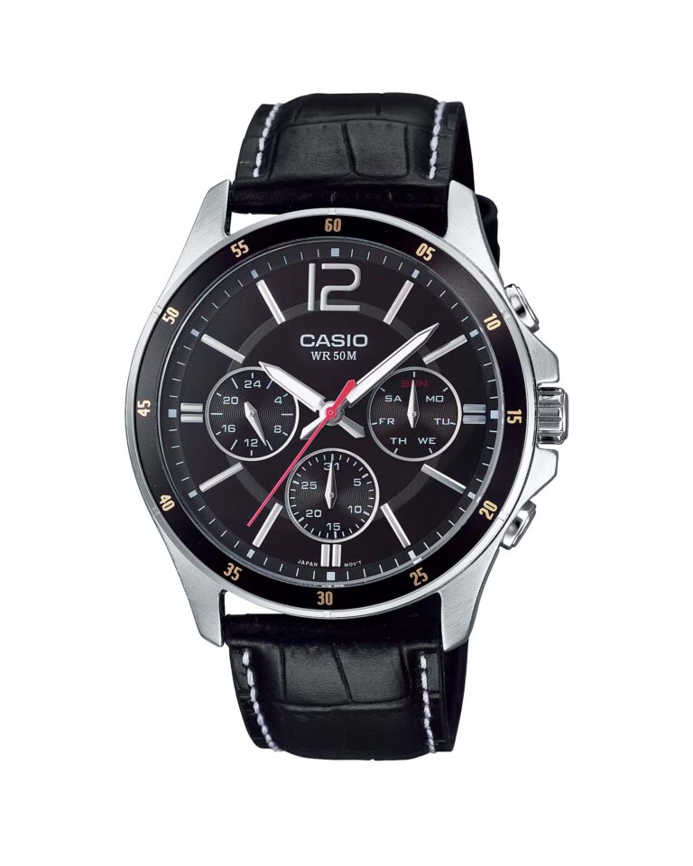 ساعت مچی مردانه کاسیو سه موتوره ضد آب CASIO MTP-1374L-1AV