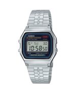 ساعت دیجیتال کاسیو مدل A159WA-N1DF با بند استیل ضد زنگ و قاب نقرهای