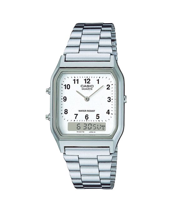 ساعت مچی مردانه کاسیو سیلور نوستالژی CASIO AQ-230A-7BMQ