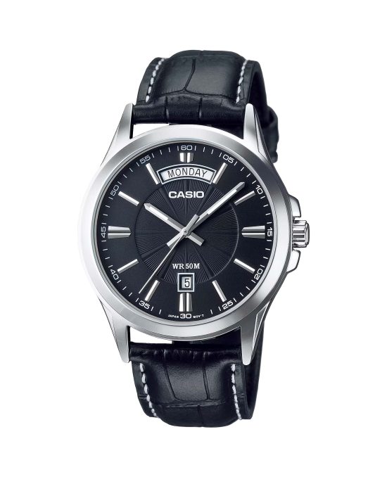 ساعت مچی مردانه کاسیو کلاسیک بند چرمی CASIO MTP-1381L-1AV