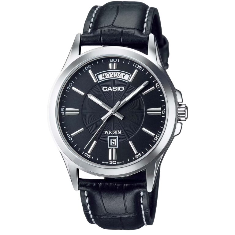 ساعت مچی مردانه کاسیو کلاسیک بند چرمی CASIO MTP-1381L-1AV