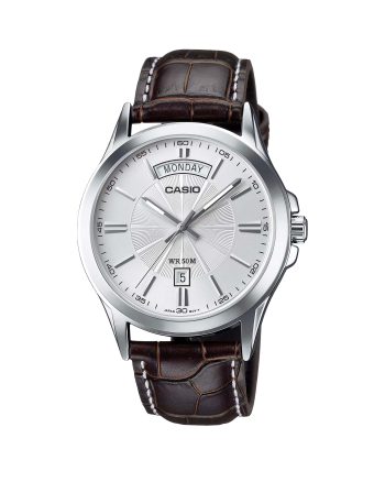 ساعت مچی مردانه کاسیو بند چرمی و ضد آب CASIO MTP-1381L-7AV