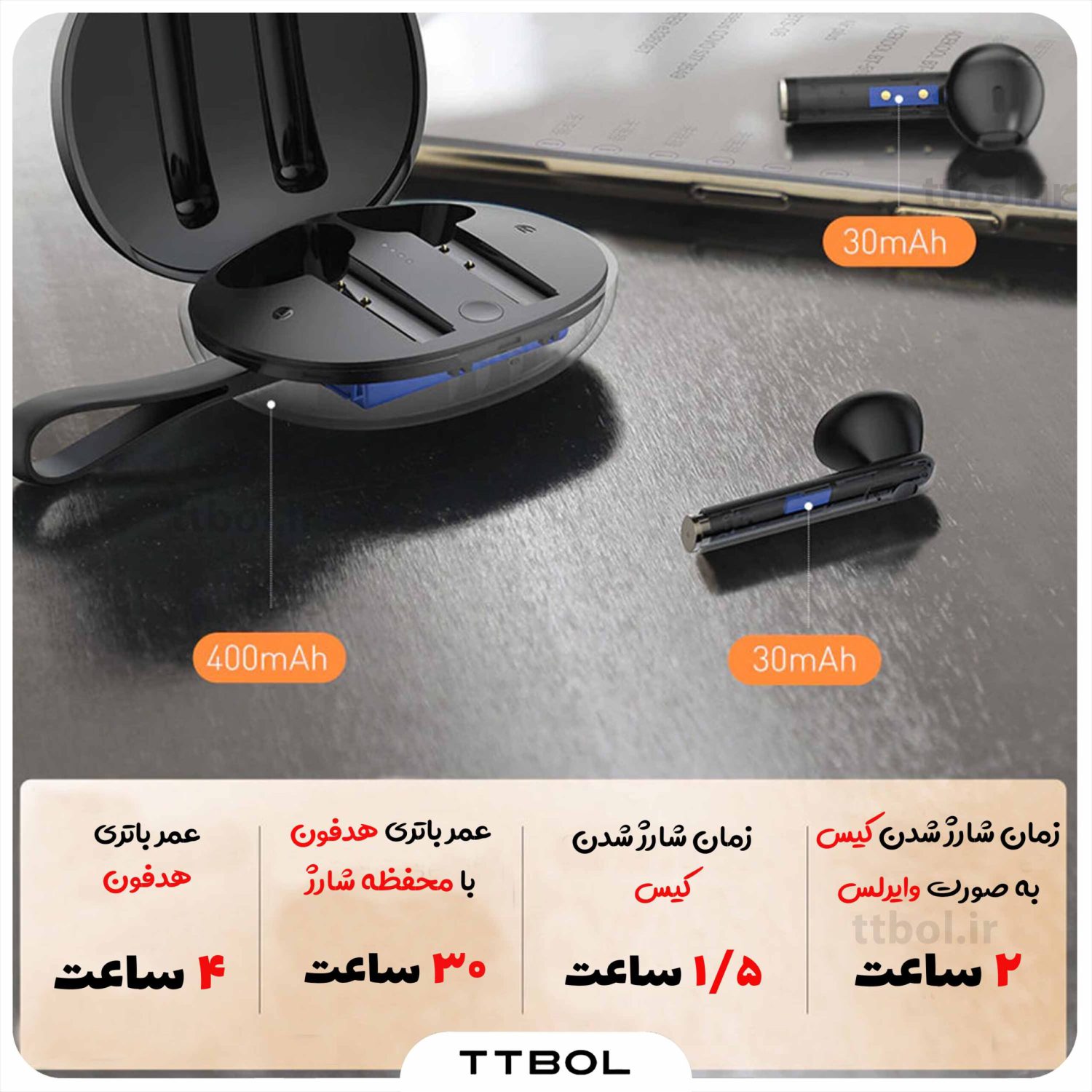 هدفون بی سیم باسئوس مدل BASEUS encok True Wireless Earphones w05