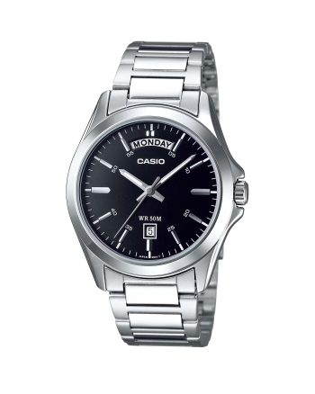 ساعت مچی مردانه کاسیو صفحه مشکی CASIO MTP-1370D-1A1V