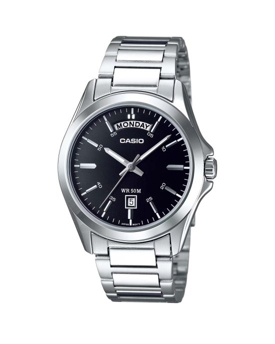 ساعت مچی مردانه کاسیو صفحه مشکی CASIO MTP-1370D-1A1V
