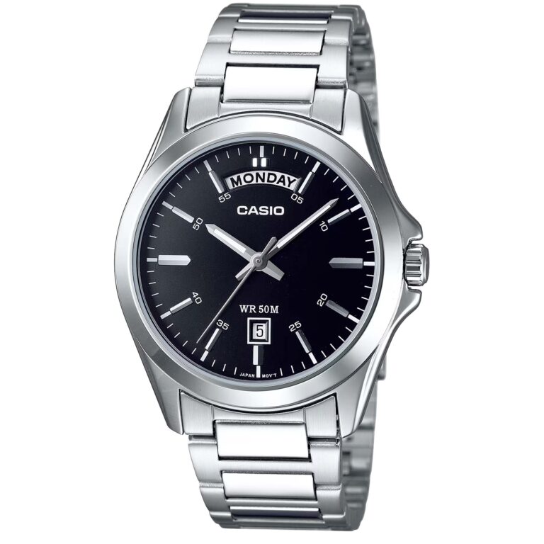 ساعت مچی مردانه کاسیو صفحه مشکی CASIO MTP-1370D-1A1V