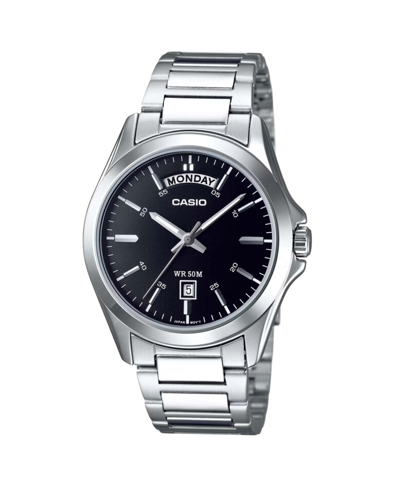 ساعت مچی مردانه کاسیو صفحه مشکی CASIO MTP-1370D-1A1V