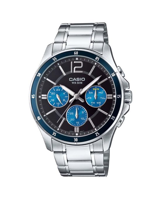 ساعت مچی مردانه کاسیو صفحه آبی CASIO MTP-1374D-2AV