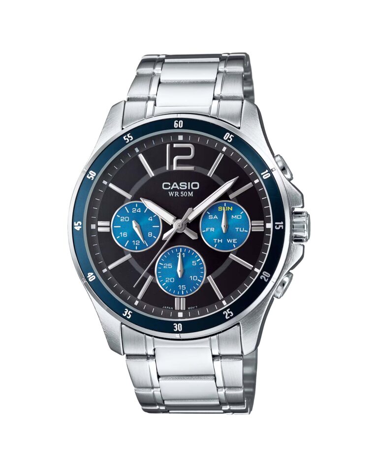 ساعت مچی مردانه کاسیو صفحه آبی CASIO MTP-1374D-2AV