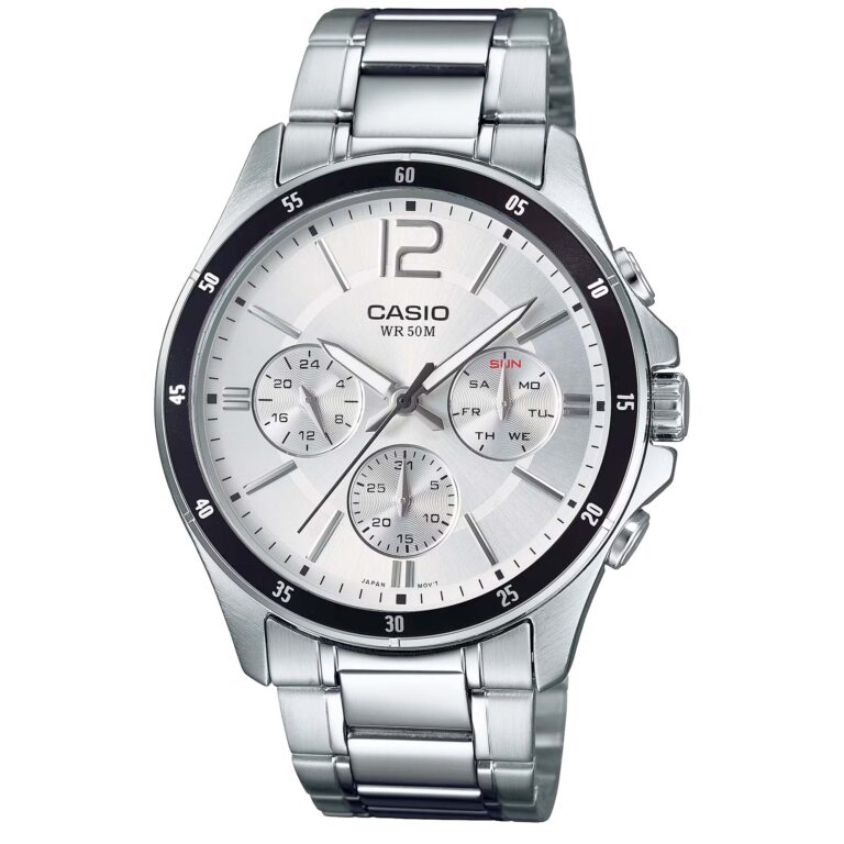 ساعت مچی مردانه کاسیو صفحه سفید CASIO MTP-1374D-7AV