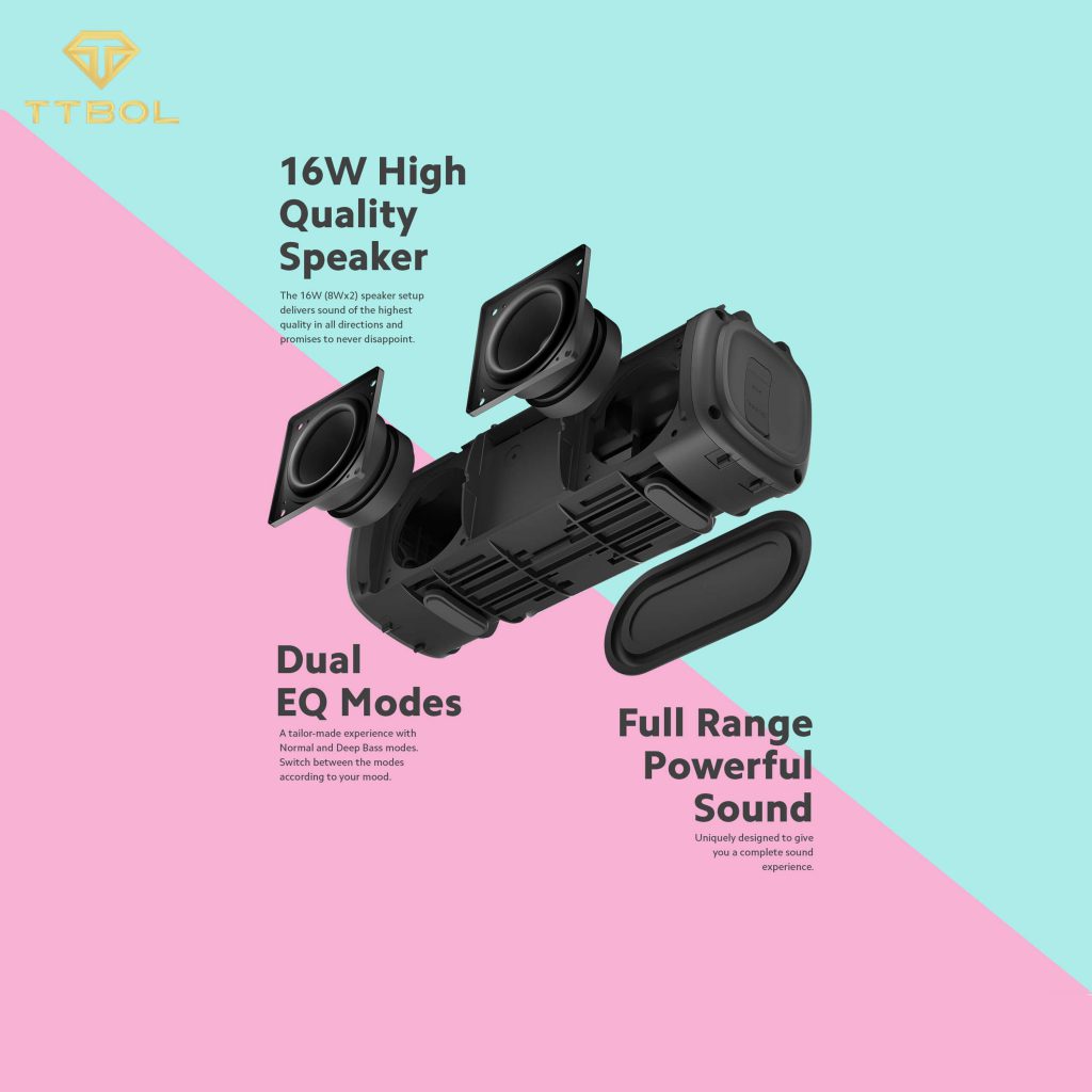 اسپیکر بلوتوثی 16 واتی شیائومی mi portable bluetooth speaker MDZ-36-DB (16w)