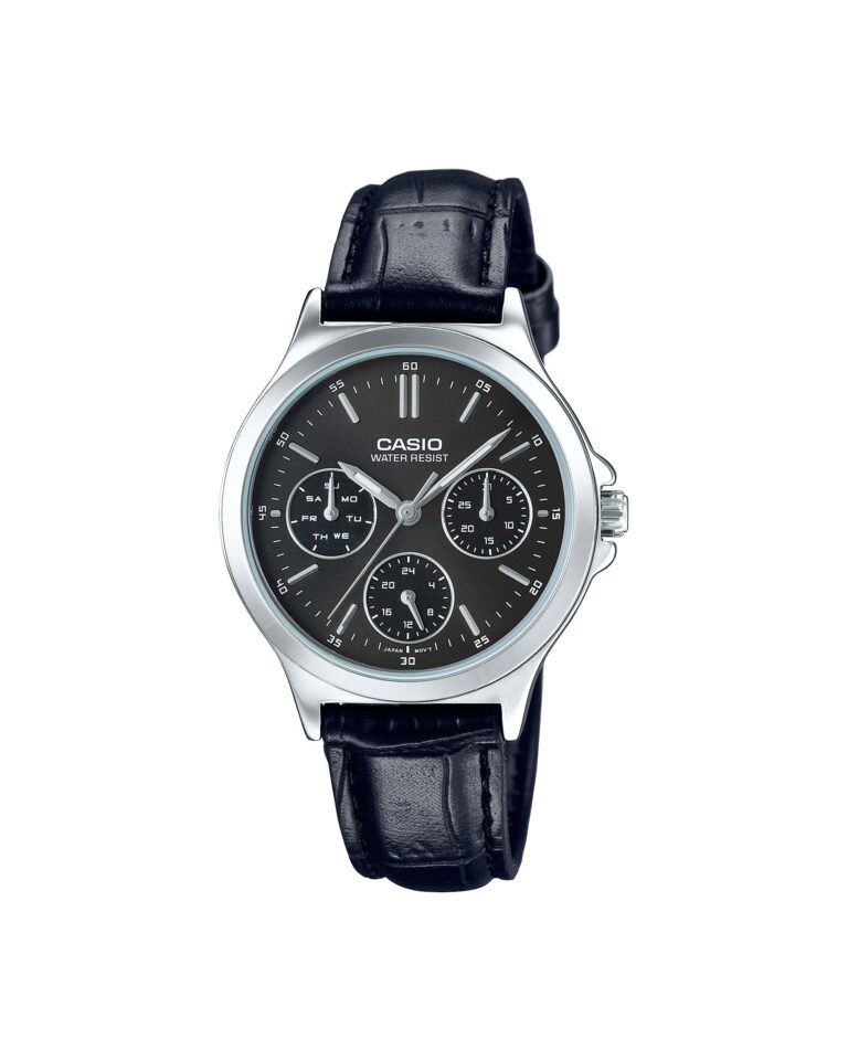 ساعت مچی زنانه کاسیو سه موتوره بند چرمی CASIO LTP-V300L-1A