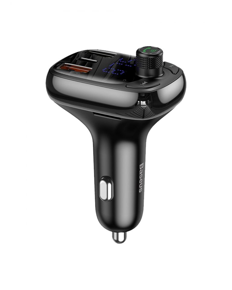 شارژر فندکی فست شارژ و پخش کننده بلوتوث baseus cctm-b01