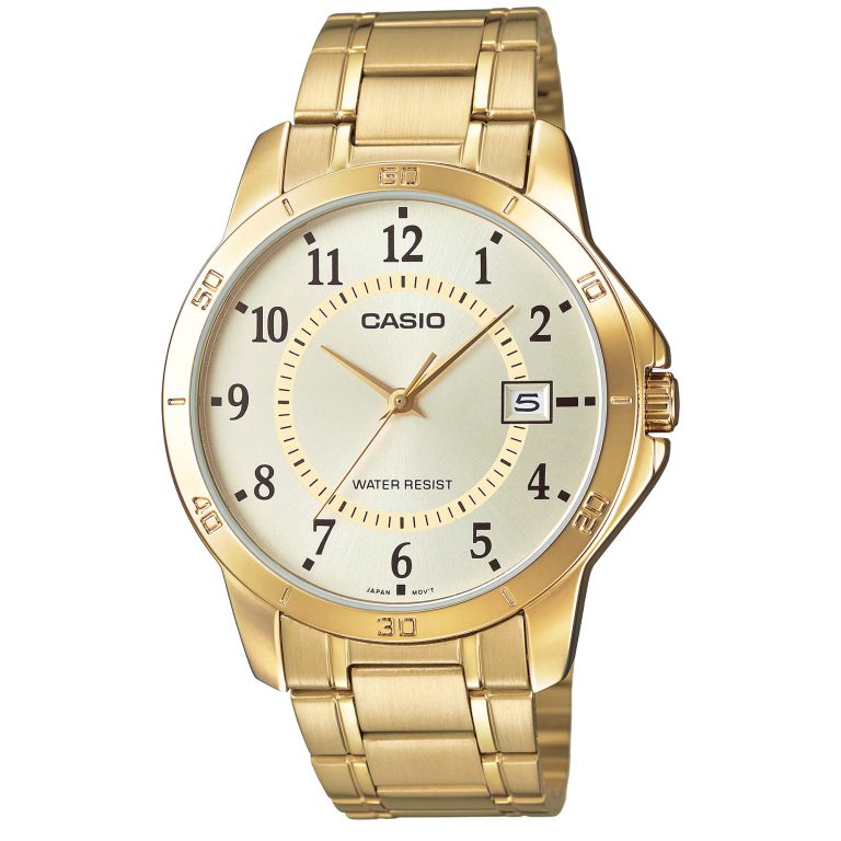 ساعت مچی مردانه کاسیو تمام طلایی MTP-V004G-9B