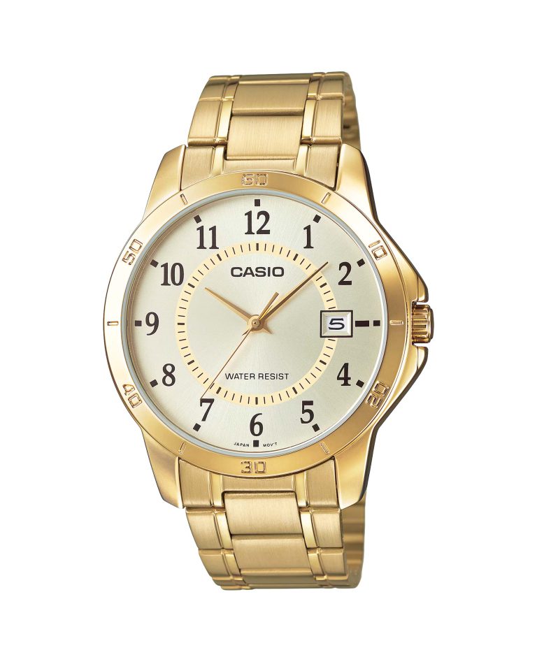 ساعت مچی مردانه کاسیو تمام طلایی MTP-V004G-9B