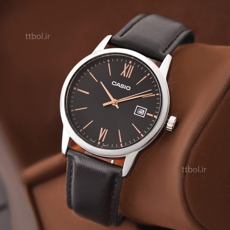 ساعت مچی مردانه کاسیو بند چرمی CASIO MTP-V002L-1B3