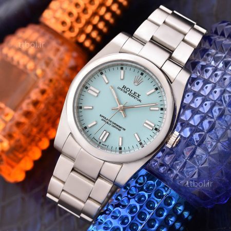 ساعت مچی مردانه رولکس صفحه آبی ROLEX OYSTER PERPETUAL cy