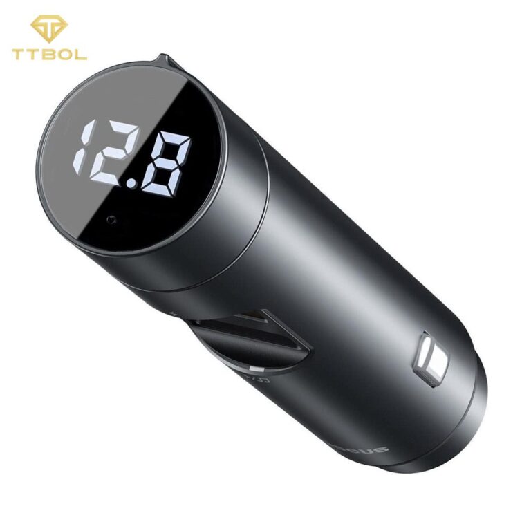شارژر فندکی و پخش کننده بلوتوث فست شارژ 18 واتی بیسوس Baseus Energy Column Car Wireless MP3 Charger CCNLZ-C0G