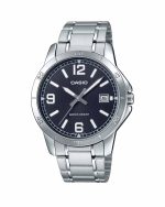 ساعت مچی مردانه کاسیو صفحه مشکی CASIO MTP-V004D-1B2