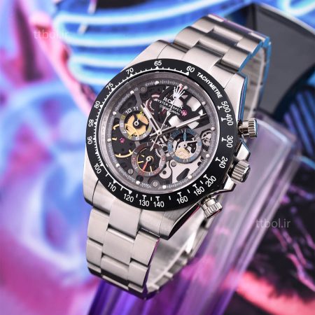 ساعت مچی مردانه رولکس ROLEX DAYTONA Skeleton silver