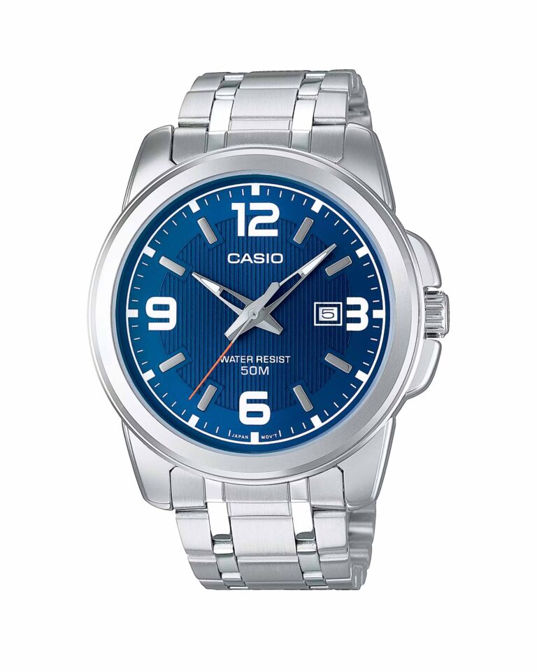 ساعت مچی مردانه کاسیو صفحه سرمه ای ضد آب CASIO MTP-1314D-2AV