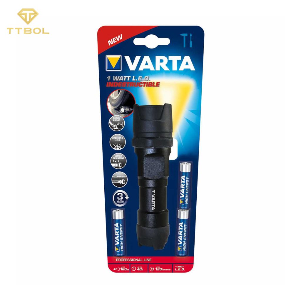 چراغ قوه وارتا VARTA 1 WATT LED INDESTRUCTIBLE
