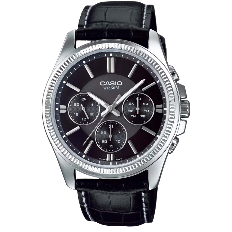 ساعت مچی بند چرمی مردانه کاسیو CASIO MTP-1375L-1AV