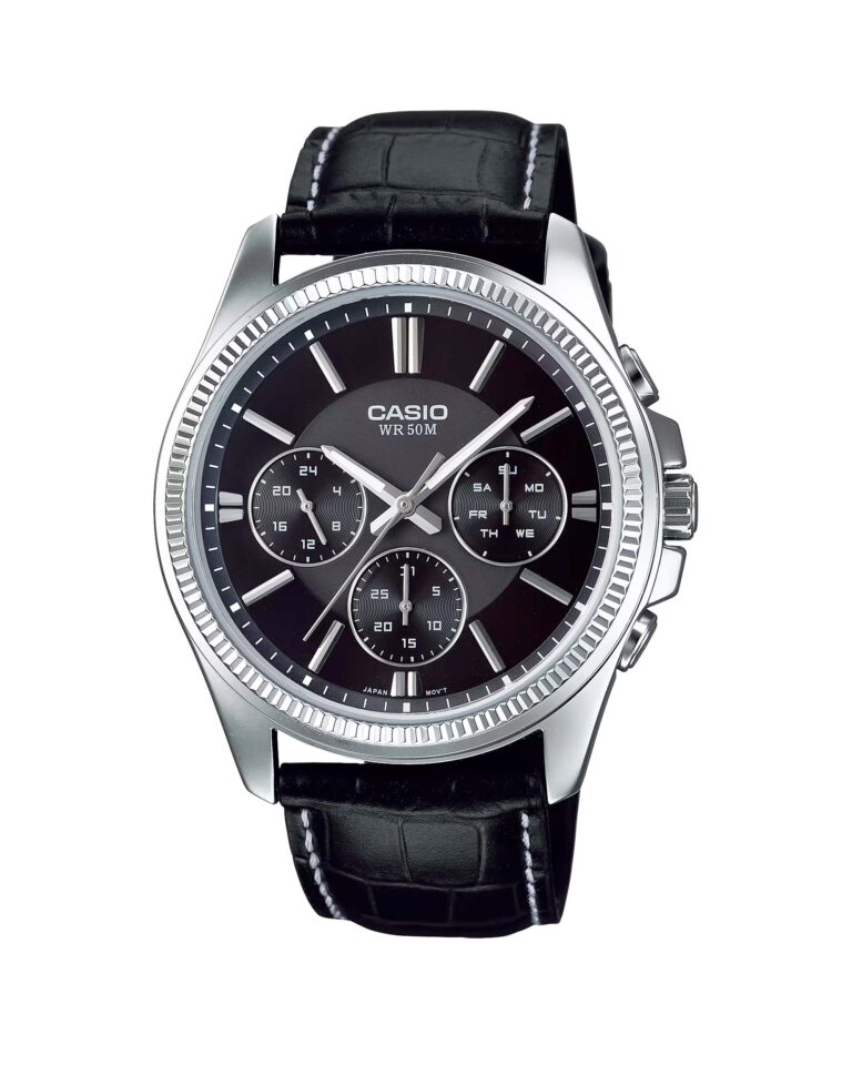 ساعت مچی بند چرمی مردانه کاسیو CASIO MTP-1375L-1AV