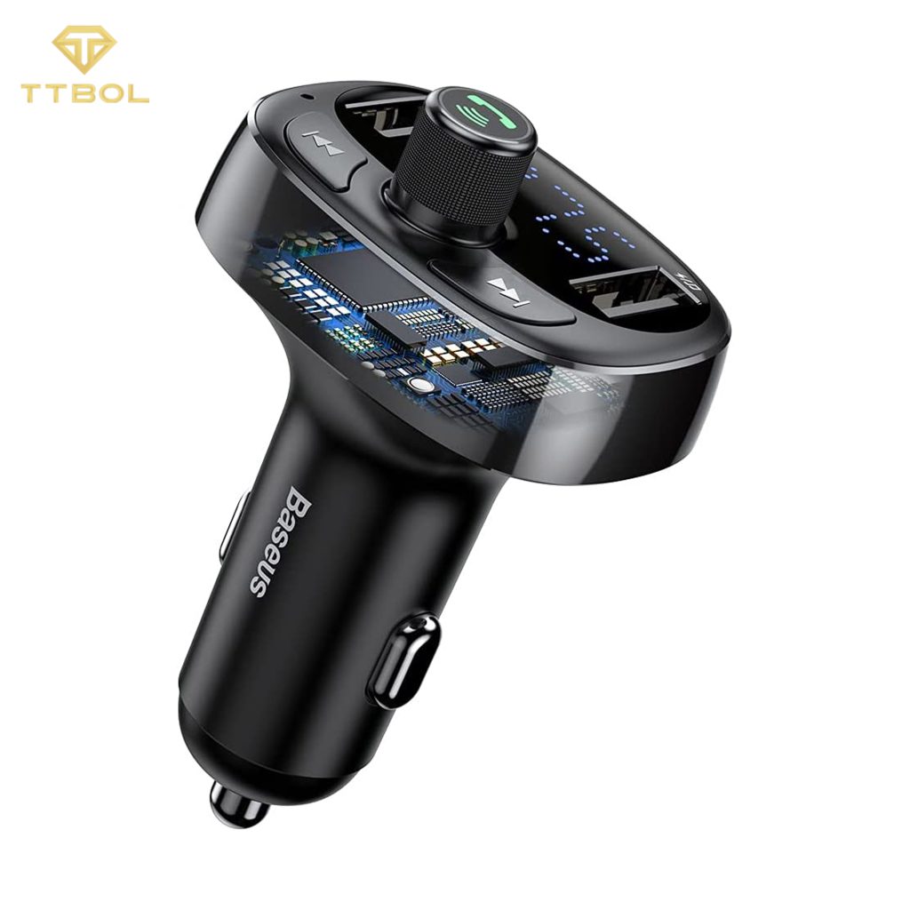 شارژر فندکی فست شارژ و پخش کننده بلوتوث Baseus t typed s-09 bluetooth ccall-tm01