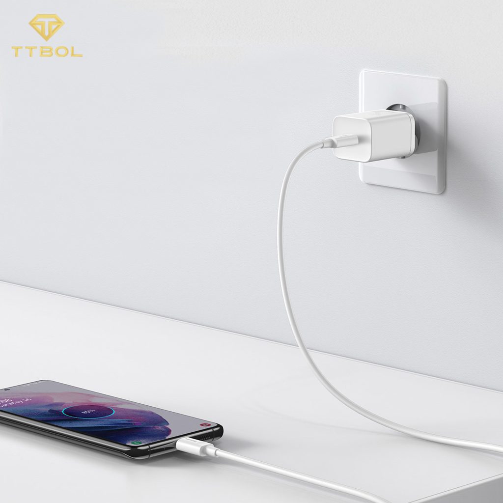 اداپتور به همراه کابل تایپ سی به لایتنینگ بیسوس Baseus super si quick charger TZCCSUP-L02 white