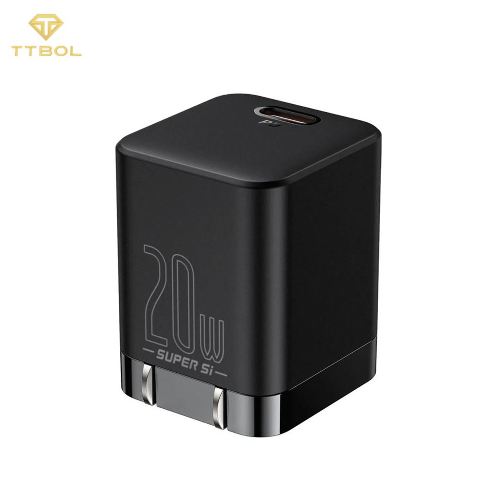 اداپتور به همراه کابل تایپ سی به لایتنینگ بیسوس Baseus super si pro quick charger CCCJG20CC
