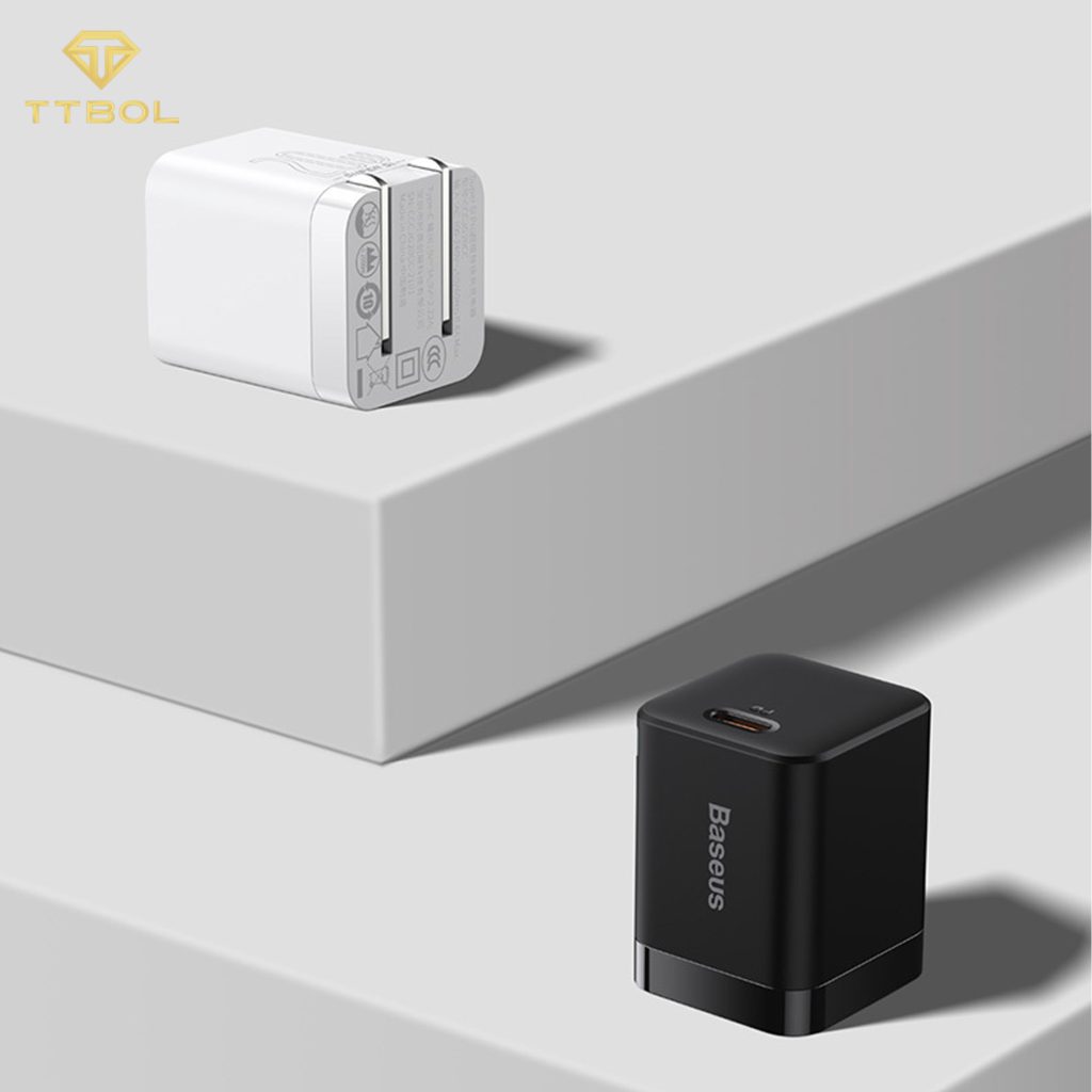 اداپتور به همراه کابل تایپ سی به لایتنینگ بیسوس Baseus super si pro quick charger CCCJG20CC