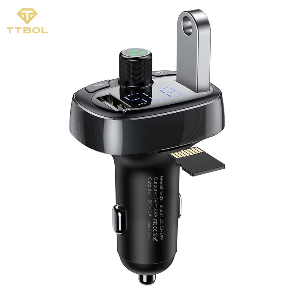 شارژر فندکی فست شارژ و پخش کننده بلوتوث Baseus t typed s-09 bluetooth ccall-tm01