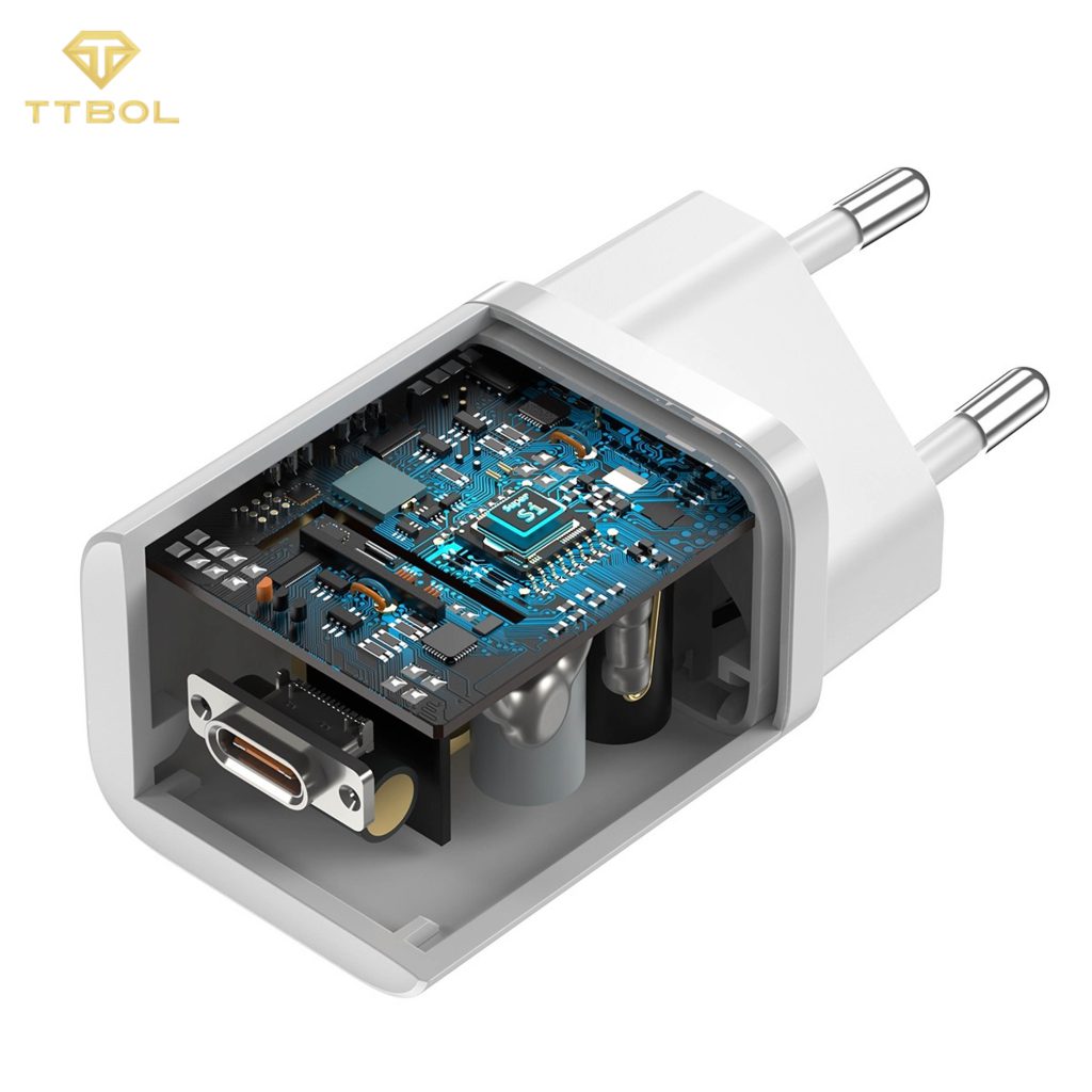 اداپتور به همراه کابل تایپ سی به لایتنینگ بیسوس Baseus super si quick charger TZCCSUP-L02 white