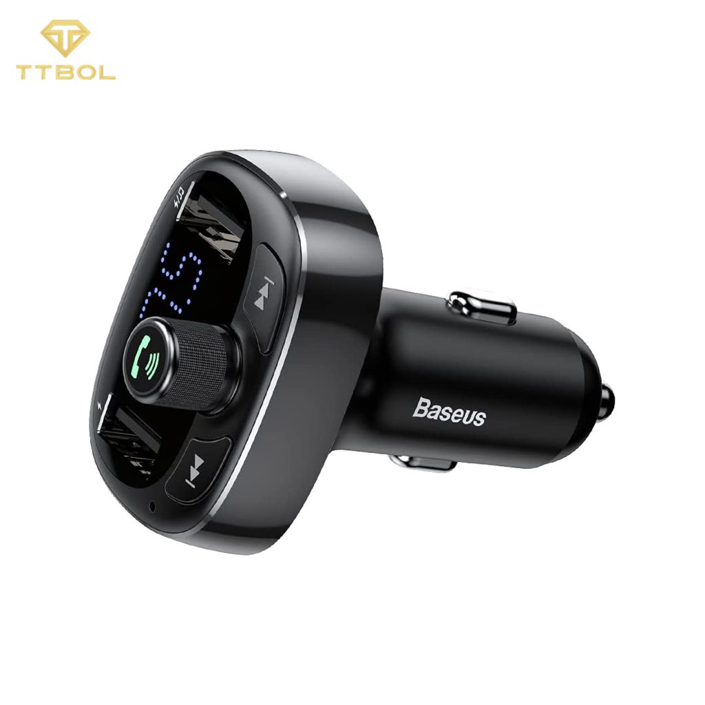شارژر فندکی فست شارژ و پخش کننده بلوتوث Baseus t typed s-09 bluetooth ccall-tm01