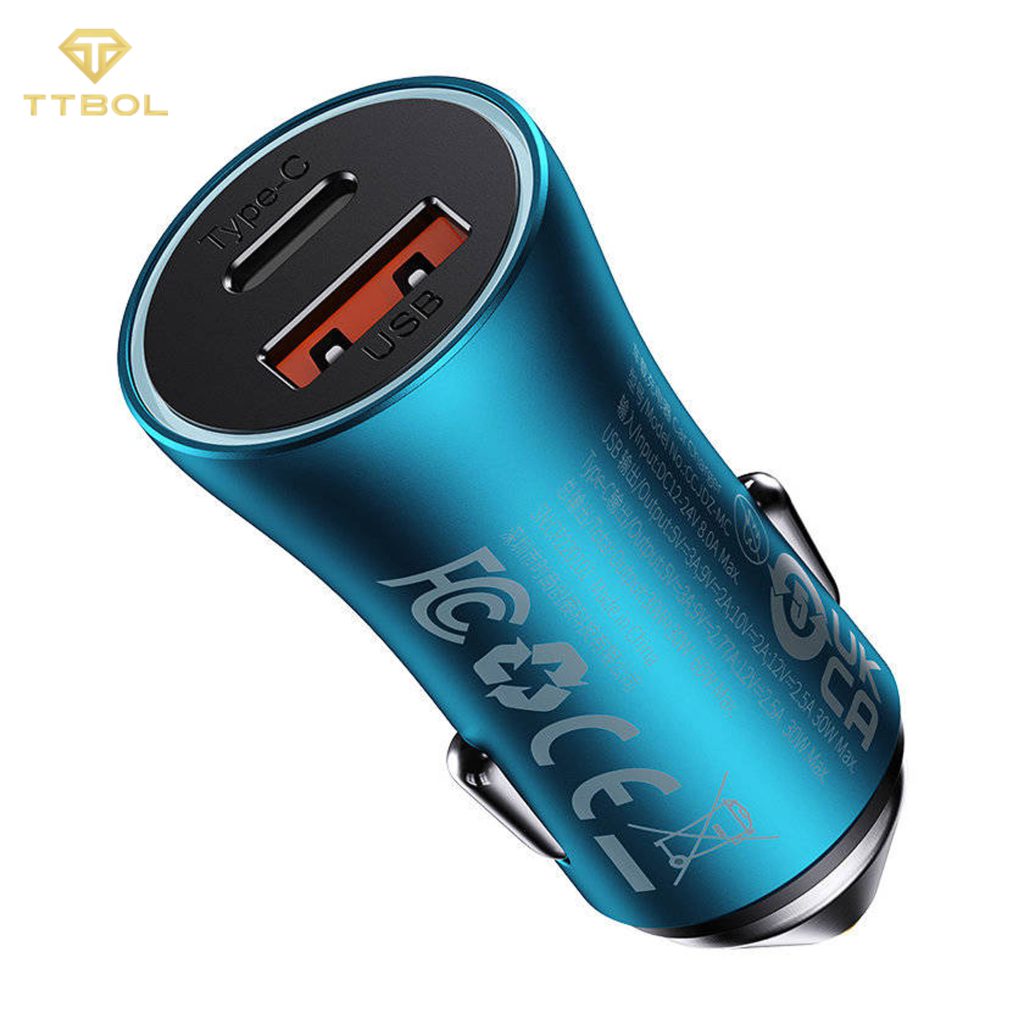 شارژر فندکی فست شارژ 60 واتی بیسوس Baseus CCJDZ-MC