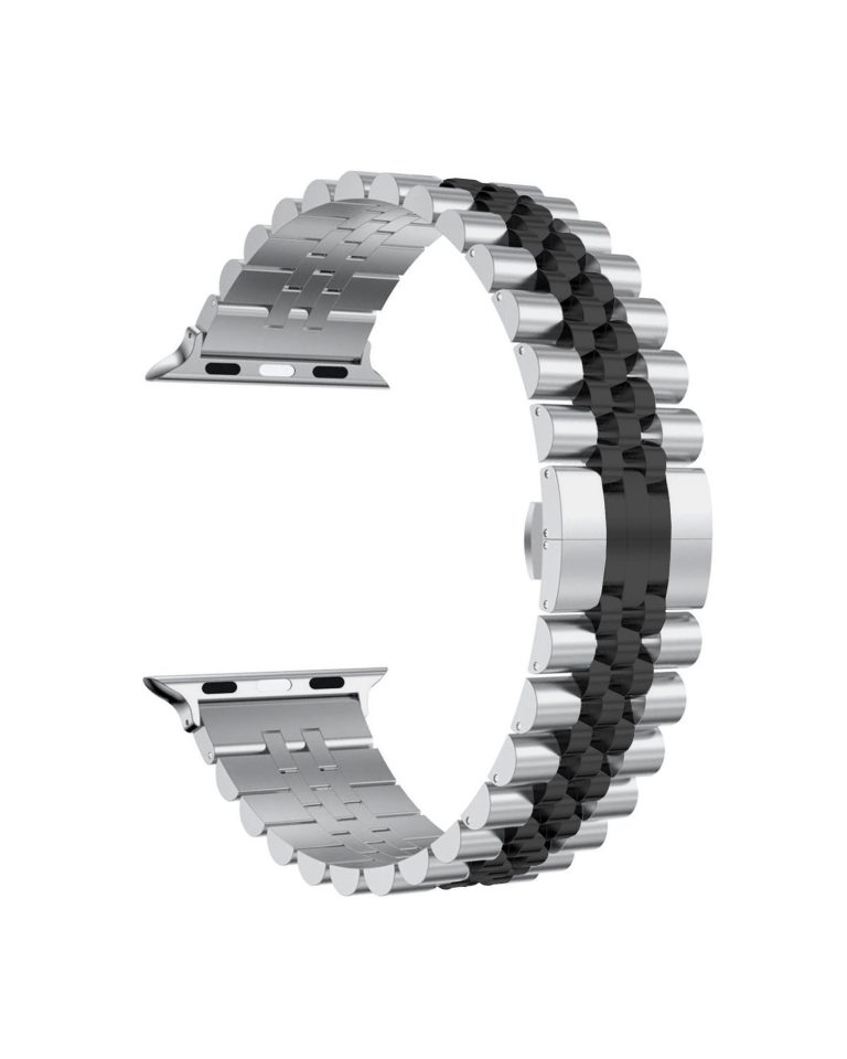 بند رولکسی سیلور مشکی اپل واچ