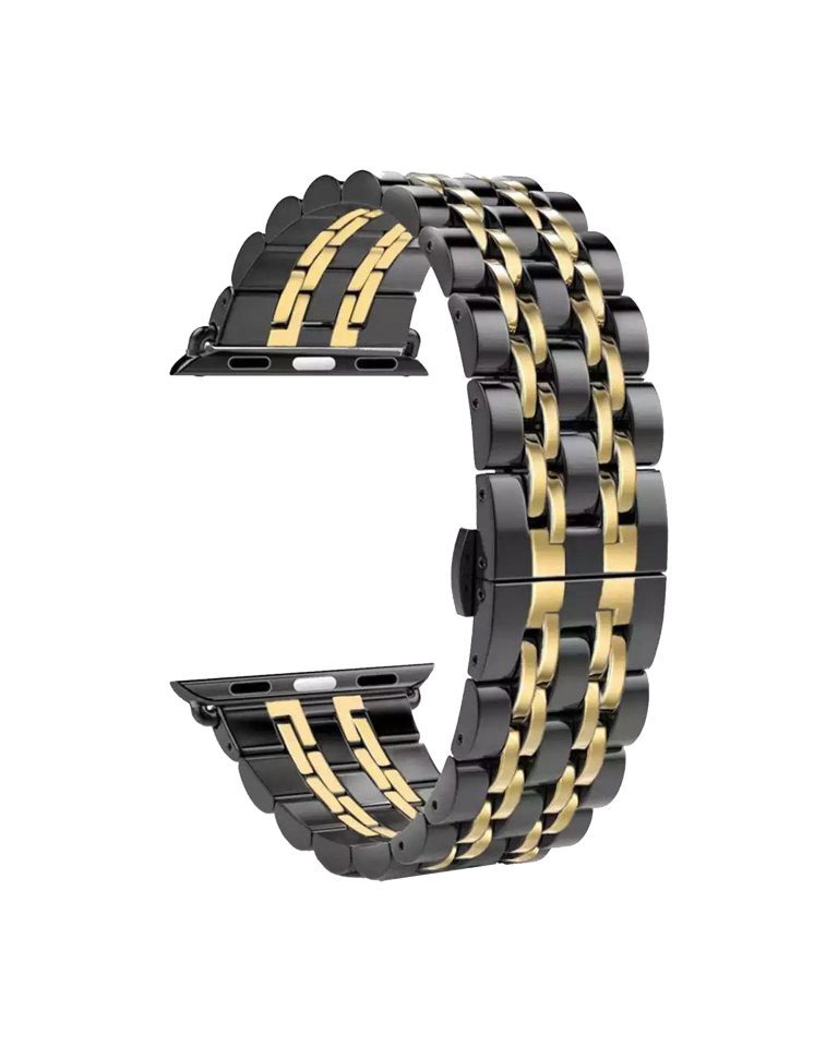 بند رولکسی مشکی طلایی اپل واچ