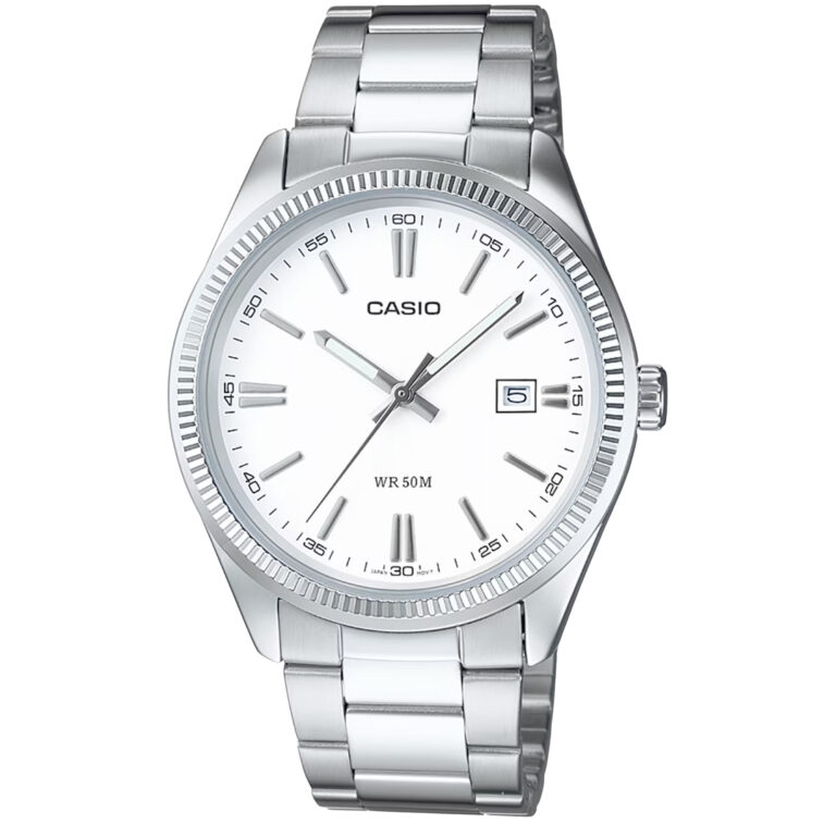 ساعت مچی مردانه کاسیو صفحه سفید CASIO MTP-1302D-7A1V