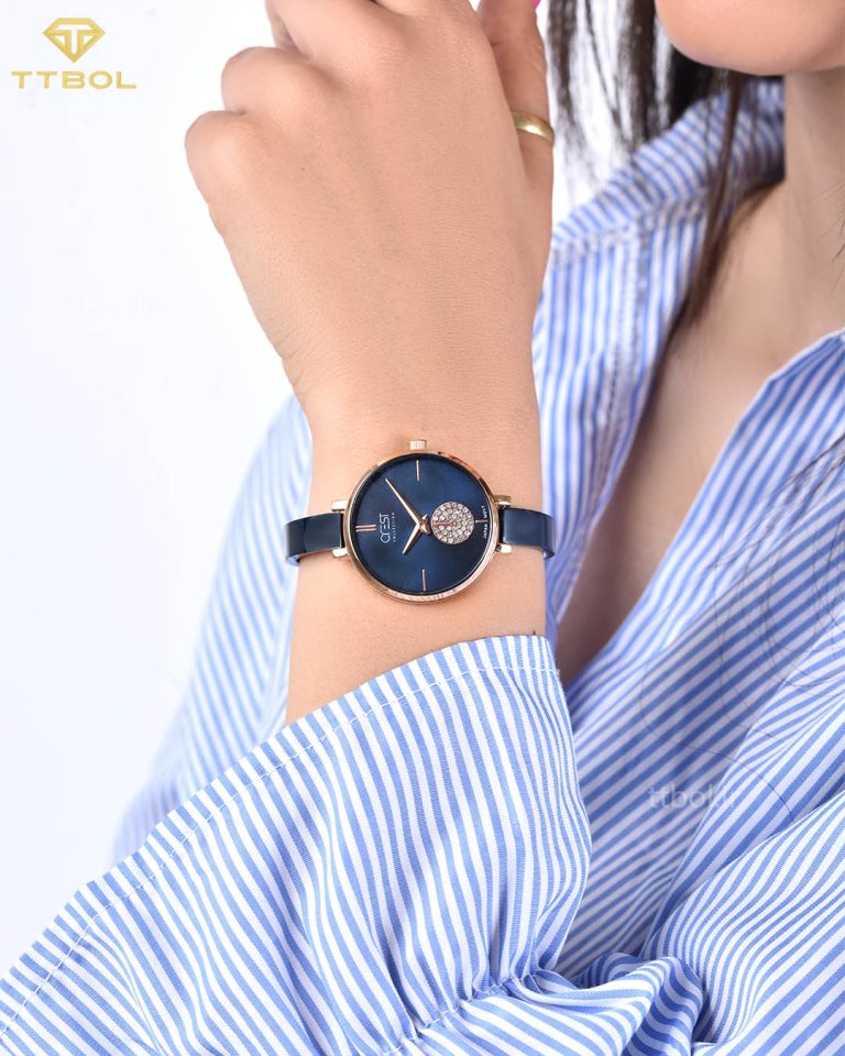 ساعت مچی زنانه سرمه ای کرست CREST 6096/3