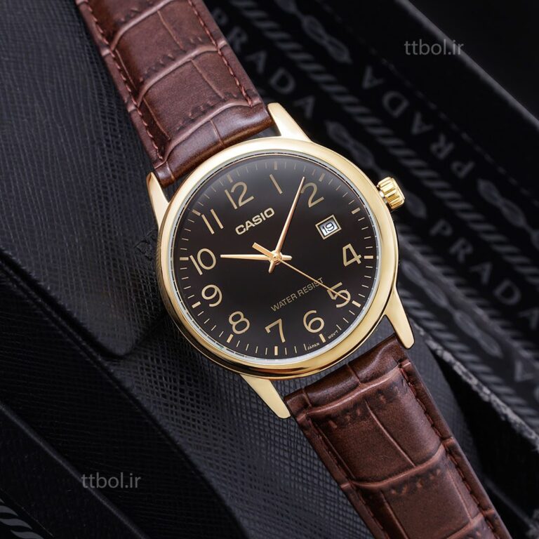 ساعت مچی مردانه کاسیو بند چرمی CASIO MTP-V002GL-1B