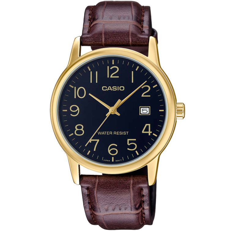 ساعت مچی مردانه کاسیو بند چرمی CASIO MTP-V002GL-1B