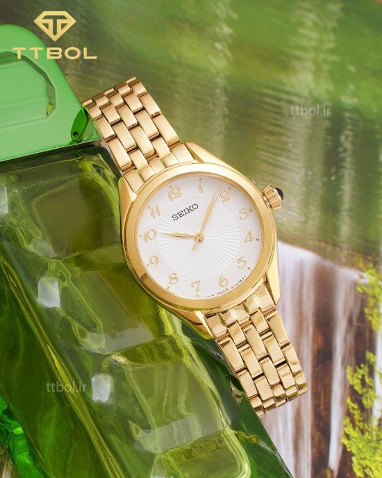 ساعت مچی زنانه سیکو طلایی SEIKO SUR384P1
