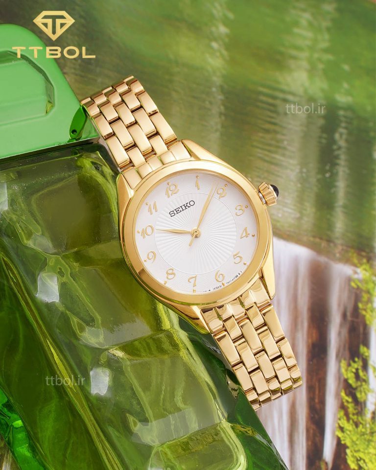 ساعت مچی زنانه سیکو طلایی SEIKO SUR384P1