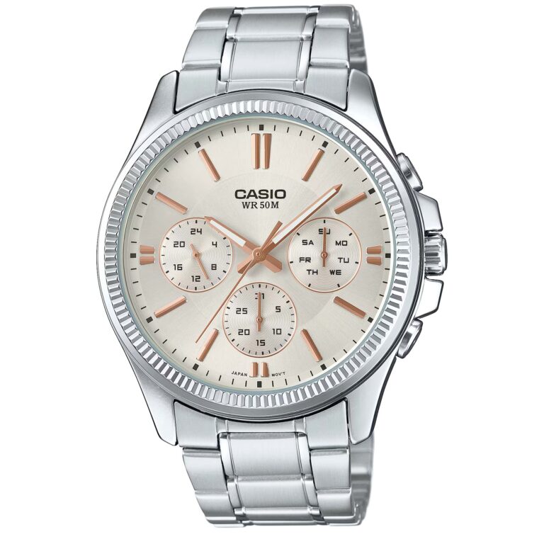 ساعت مچی مردانه کاسیو سه موتوره کلاسیک CASIO MTP-1375D-7A2V