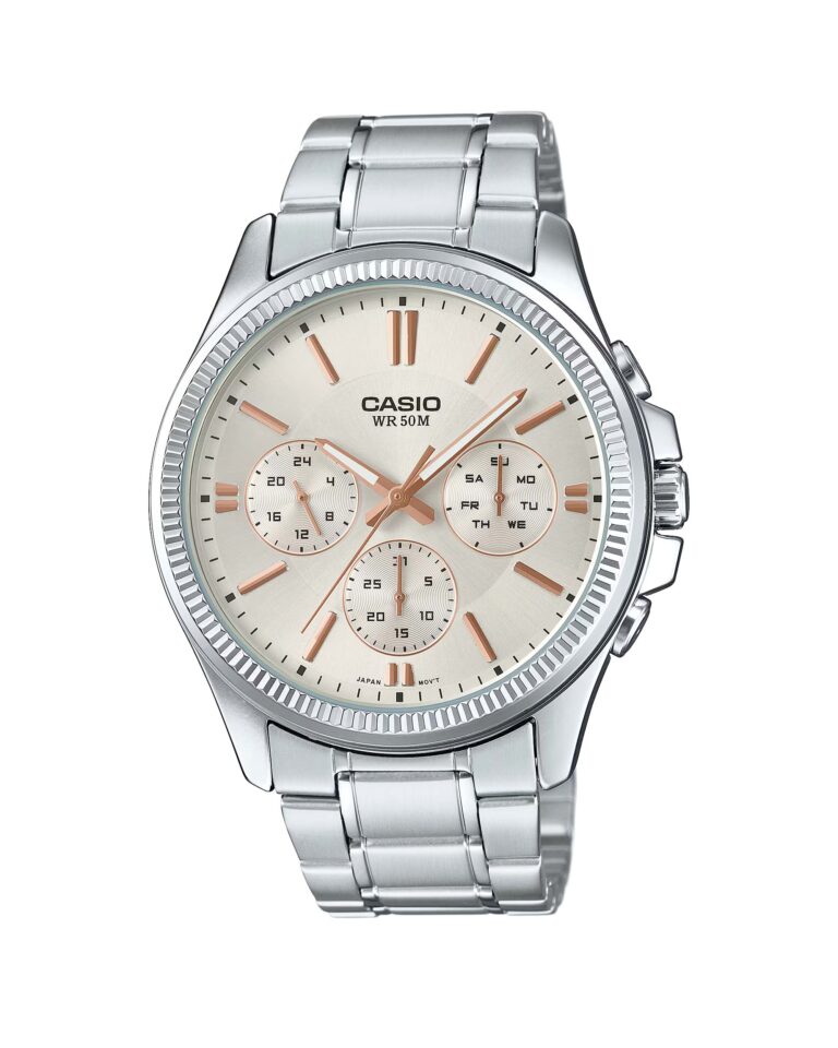 ساعت مچی مردانه کاسیو سه موتوره کلاسیک CASIO MTP-1375D-7A2V
