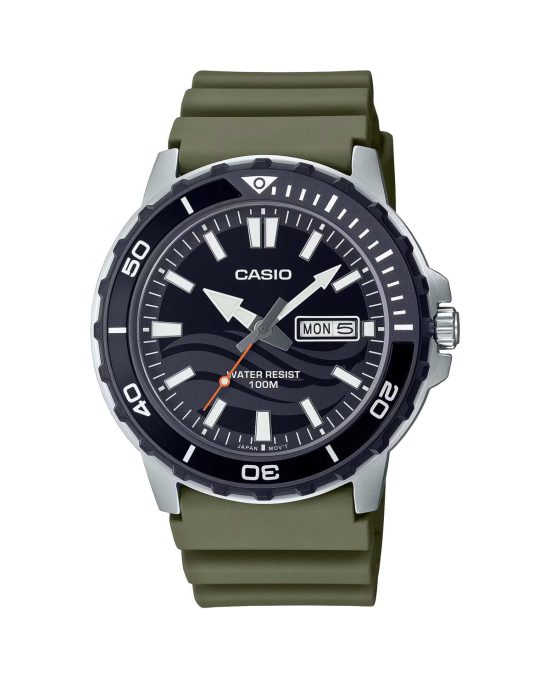 ساعت مچی مردانه کاسیو بند سبز CASIO MTD-125-3AV